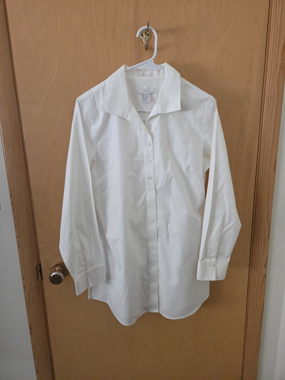 Chico's Ivory Button-Up Blouse